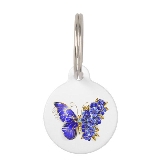 Blume Sapphire Butterfly Haustiermarke (Vorderseite)