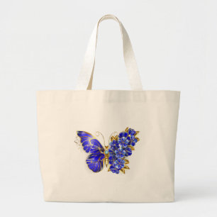 Blume Sapphire Butterfly Jumbo Stoffbeutel