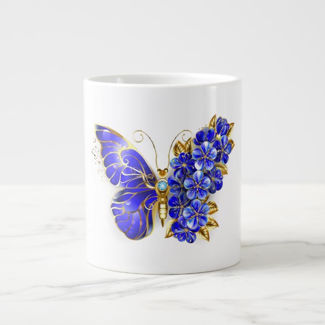 Blume Sapphire Butterfly Jumbo-Tasse (Vorderseite)