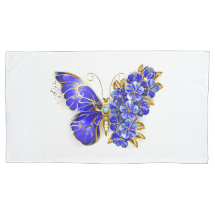 Blume Sapphire Butterfly Kissenbezug
