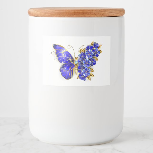 Blume Sapphire Butterfly Lebensmitteletikett (Vorderseite)