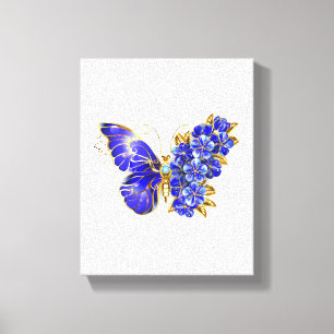 Blume Sapphire Butterfly Leinwanddruck