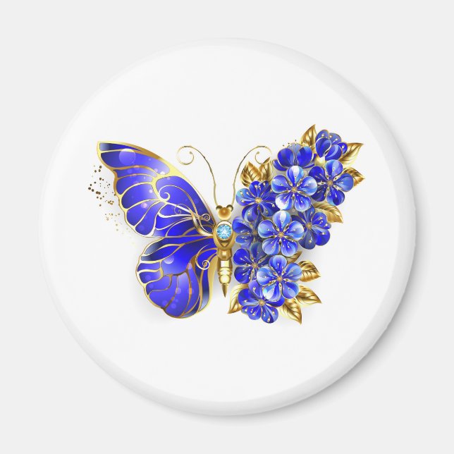 Blume Sapphire Butterfly Magnet (Vorne)