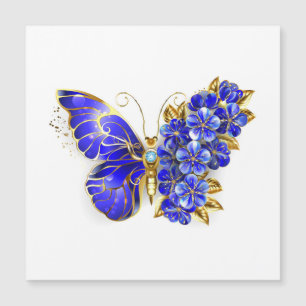 Blume Sapphire Butterfly Magnetkarte