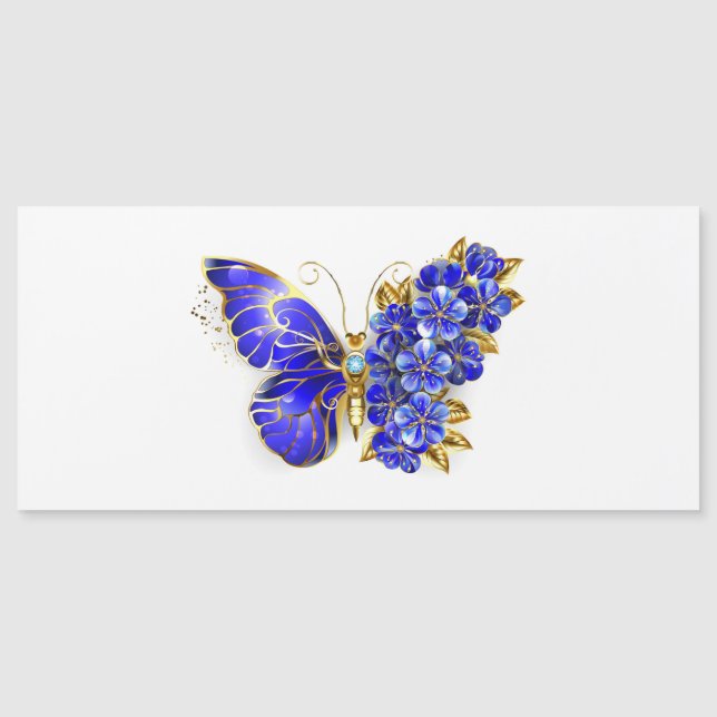 Blume Sapphire Butterfly Magnetkarte (Vorderseite)