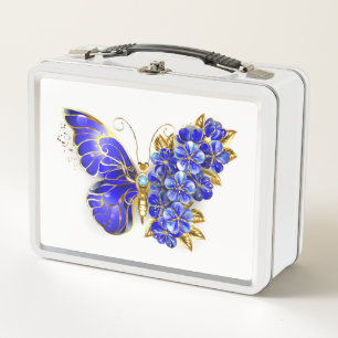 Blume Sapphire Butterfly Metall Brotdose
