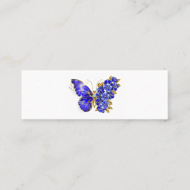 Blume Sapphire Butterfly Mini Visitenkarte (Vorderseite)