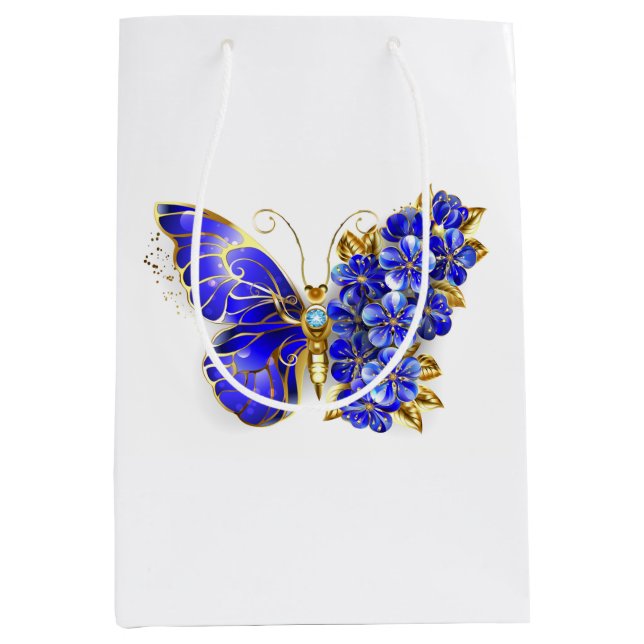Blume Sapphire Butterfly Mittlere Geschenktüte (Vorderseite)