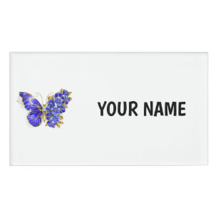 Blume Sapphire Butterfly Namenschild