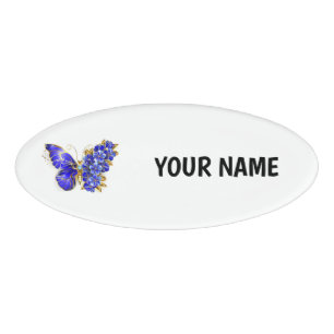 Blume Sapphire Butterfly Namenschild