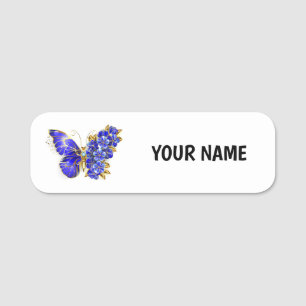 Blume Sapphire Butterfly Namensschild