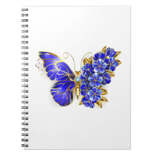 Blume Sapphire Butterfly Notizblock