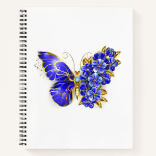 Blume Sapphire Butterfly Notizbuch