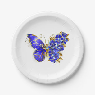 Blume Sapphire Butterfly Pappteller