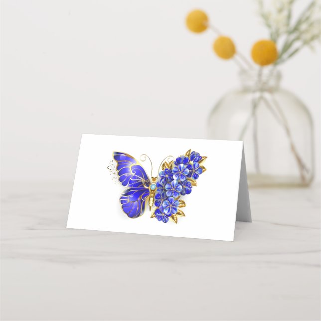 Blume Sapphire Butterfly Platzkarte (Vorderseite)