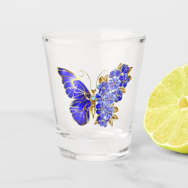 Blume Sapphire Butterfly Schnapsglas (Vorderseite)