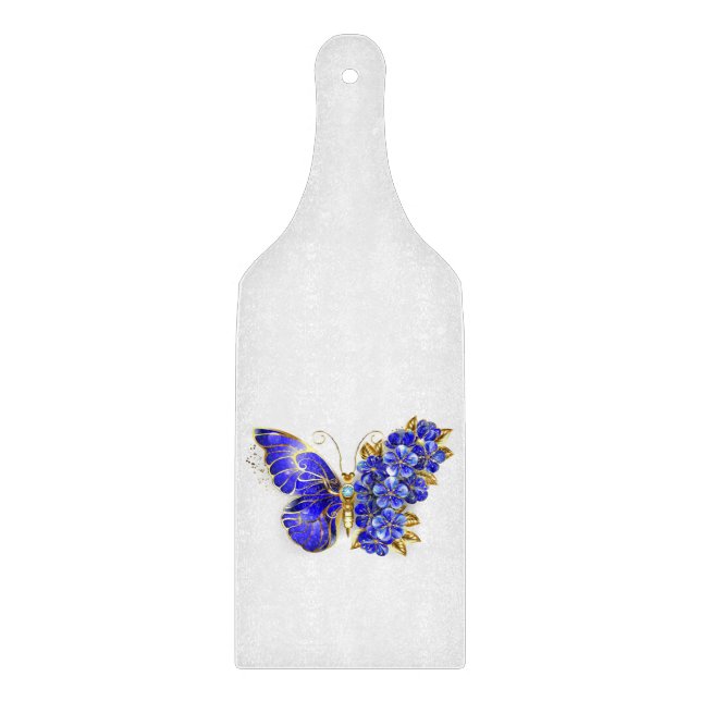 Blume Sapphire Butterfly Schneidebrett (Vorderseite)