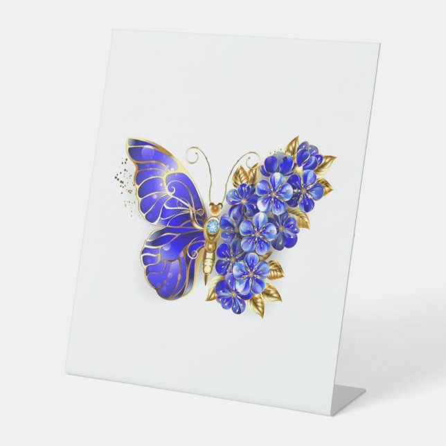 Blume Sapphire Butterfly Sockelschild (Vorderseite)