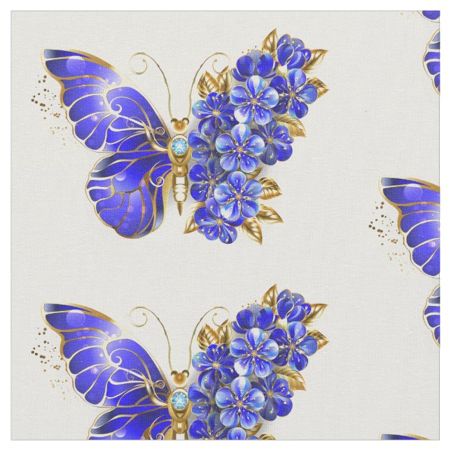 Blume Sapphire Butterfly Stoff (Nahaufnahme)