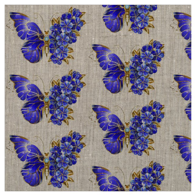 Blume Sapphire Butterfly Stoff (Muster)