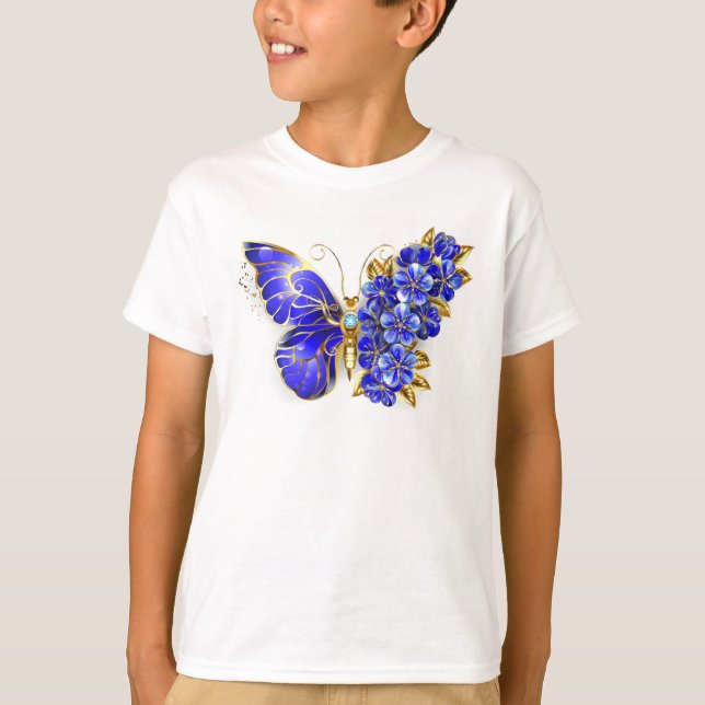 Blume Sapphire Butterfly T-Shirt (Vorderseite)