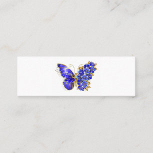 Blume Sapphire Butterfly Telefonnummerkarte