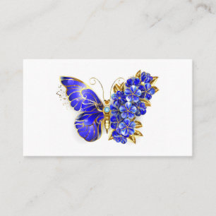Blume Sapphire Butterfly Telefonnummerkarte