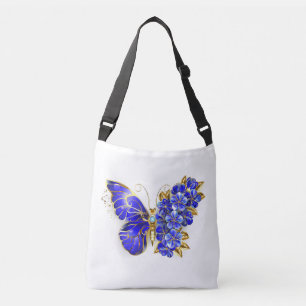 Blume Sapphire Butterfly Tragetaschen Mit Langen Trägern