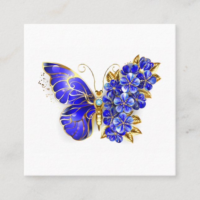 Blume Sapphire Butterfly Treuekarte (Vorderseite)