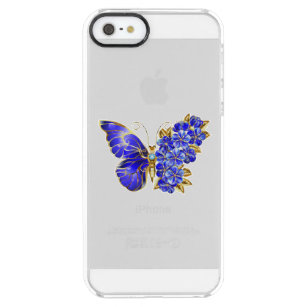 Blume Sapphire Butterfly Durchsichtige iPhone SE/5/5s Hülle