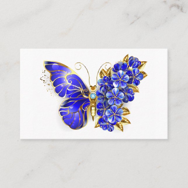 Blume Sapphire Butterfly Visitenkarte (Vorderseite)