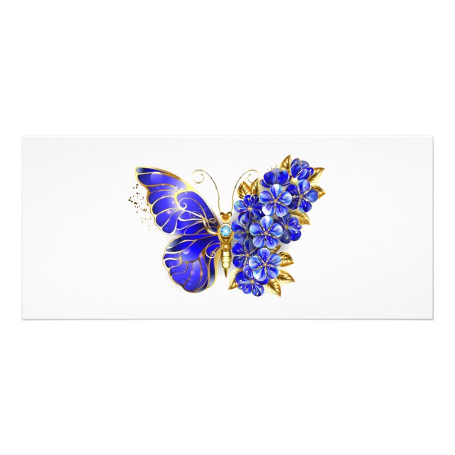 Blume Sapphire Butterfly Werbekarte (Vorne)