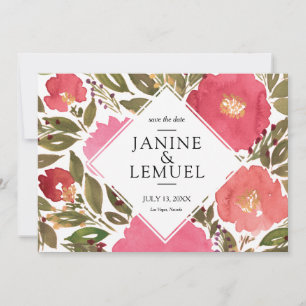 Blume Save the Date blühen Einladung