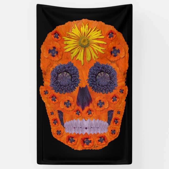 Blume Schädel 1 Banner (Vertikal)