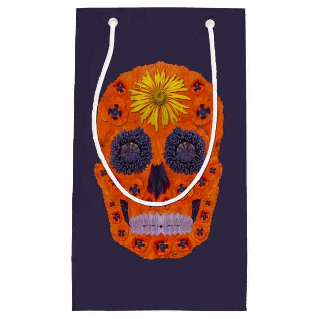 Blume Schädel 1 Kleine Geschenktüte (Vorderseite)