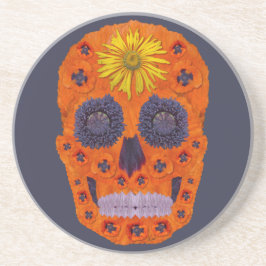 Blume Schädel 1 Untersetzer