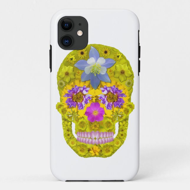 Blume Schädel 3 Case-Mate iPhone Hülle (Rückseite)
