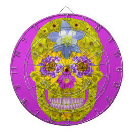 Blume Schädel 3 Dartscheibe