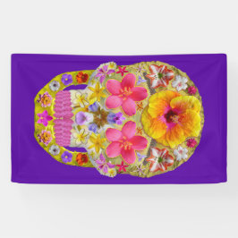 Blume Schädel 4 - tropisch Banner