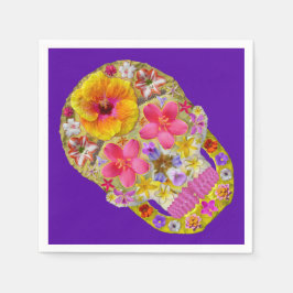 Blume Schädel 4 - tropisch Serviette