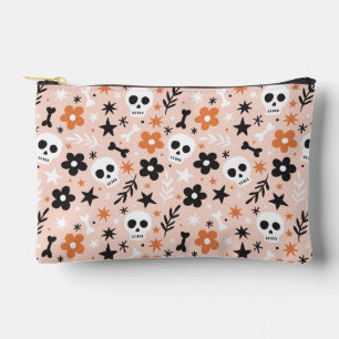 Blume Schädelmuster Zubehörtasche