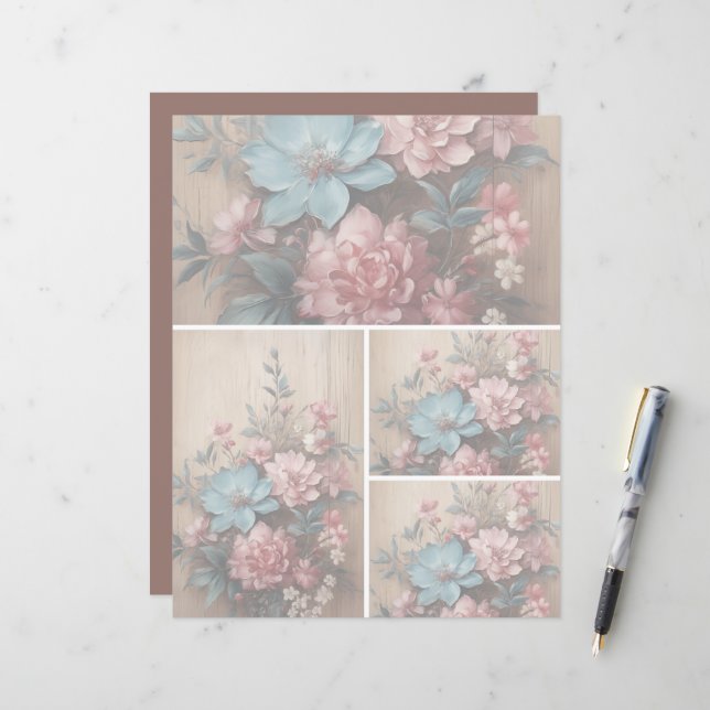 Blume Schattenweichlichthintergrund (Vorderseite/Rückseite Beispiel)