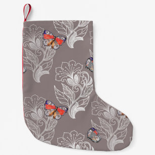 Blume, Schmetterling, Aquarell, Muster Kleiner Weihnachtsstrumpf