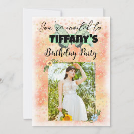 Blume & Schmetterling Einladung zum Geburtstag