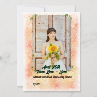 Blume & Schmetterling Einladung zum Geburtstag