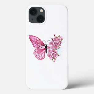 Blume Schmetterling mit rosa Sakura Case-Mate iPhone Hülle