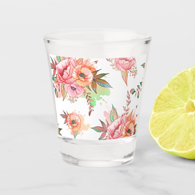 Blume Schnapsglas (Vorderseite)