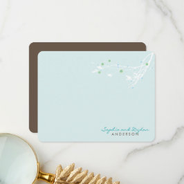 Blume Schnee im Winter Einfache Hochzeit Dankeskarte