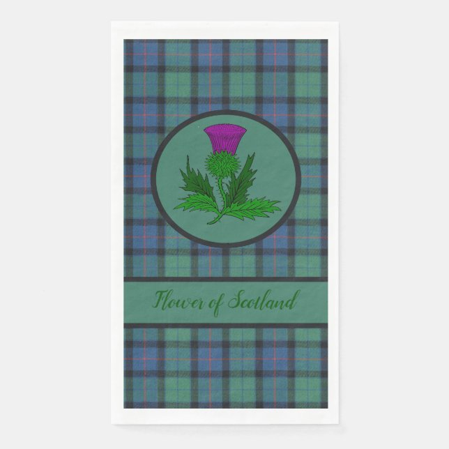 Blume Schottisches Tartan Serviette (Vorderseite)