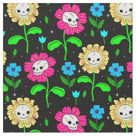 Blume Schwarz Stoff